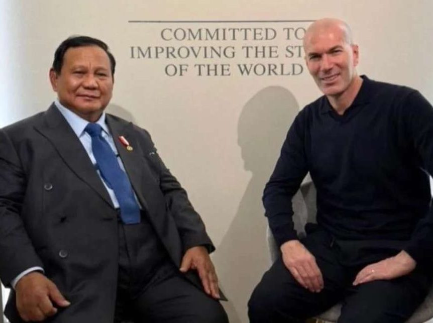 Temui Zidane di Arena WEF Davos, Presiden Prabowo Sampaikan Konsep Majukan Sepak Bola Nasional