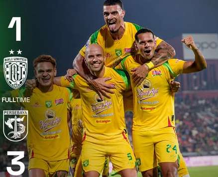 Persebaya Kejutkan Bali United, Menang 3-1 dan Panaskan Persaingan Papan Atas