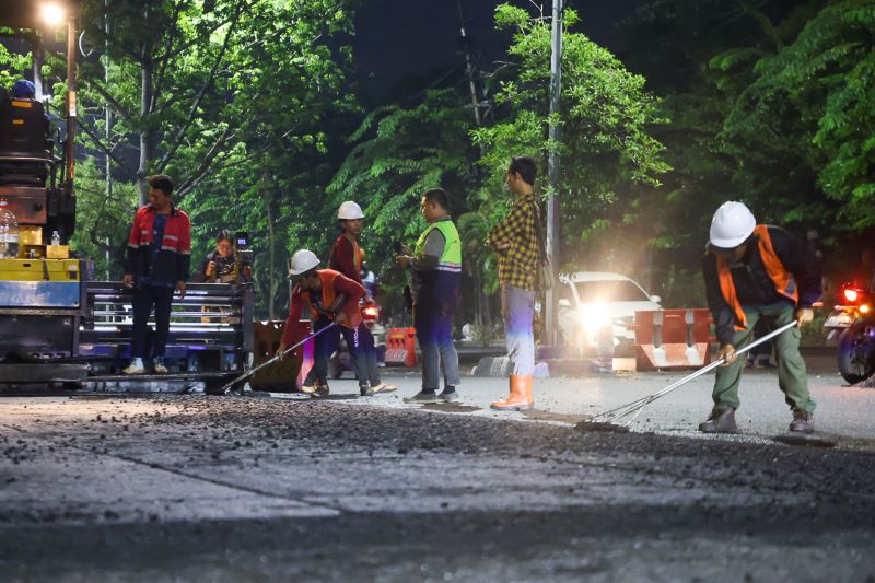 Puncak Musim Hujan, Percepat Overlay Jalan Rawan Genangan