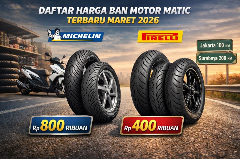 Daftar Harga Ban Motor Matic Michelin dan Pirelli Terbaru Maret 2026, Mulai Rp 400 Ribuan