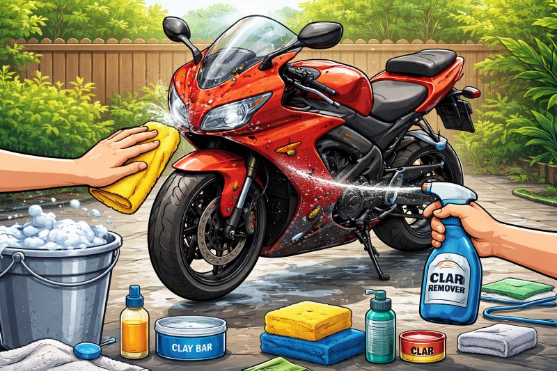 Cara Menghilangkan Noda Aspal dan Bekas Serangga di Bodi Motor Usai Mudik Tanpa Merusak Cat