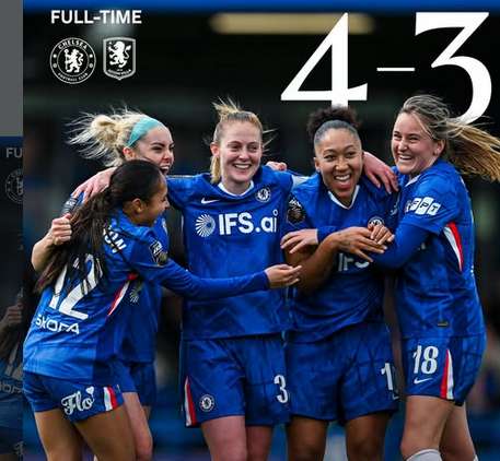 Gol Dramatis Sjoeke Nüsken Antar Chelsea Tekuk Aston Villa 4-3, Posisi Runner-up WSL Kembali Diamankan