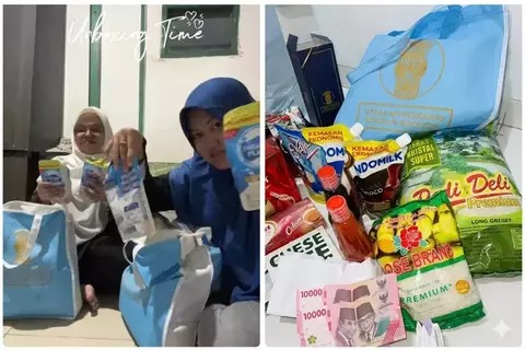 Viral Tren Unboxing Bingkisan Lebaran Istana: Niat Salaman dengan Presiden, Pulang Bawa Sembako hingga Angpao