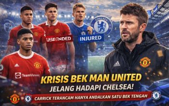 Manchester United Krisis Bek Jelang Duel Lawan Chelsea, Carrick Terancam Hanya Andalkan Satu Bek Tengah