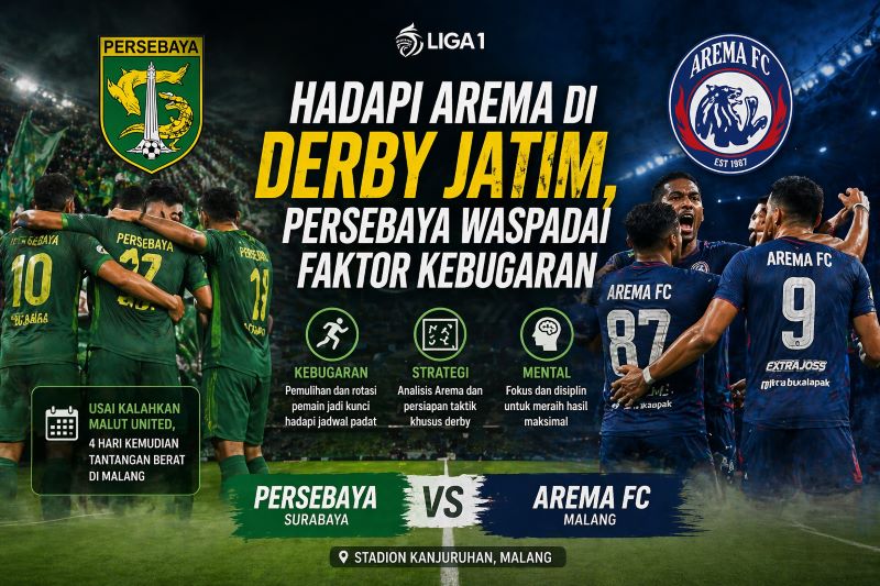Hadapi Arema di Derby Jatim, Persebaya Waspadai Faktor Kebugaran dan Siapkan Strategi Khusus
