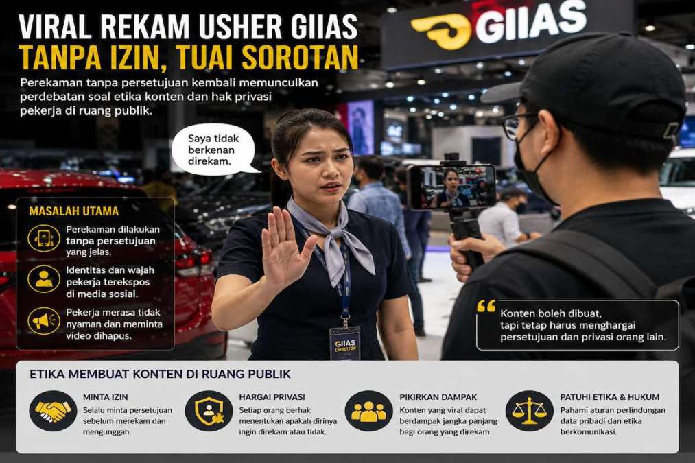 Kreator Konten Rekam Usher GIIAS Tanpa Izin dan Minta Ganti Rugi, Berikut Jerat Hukum PDP dan ITE